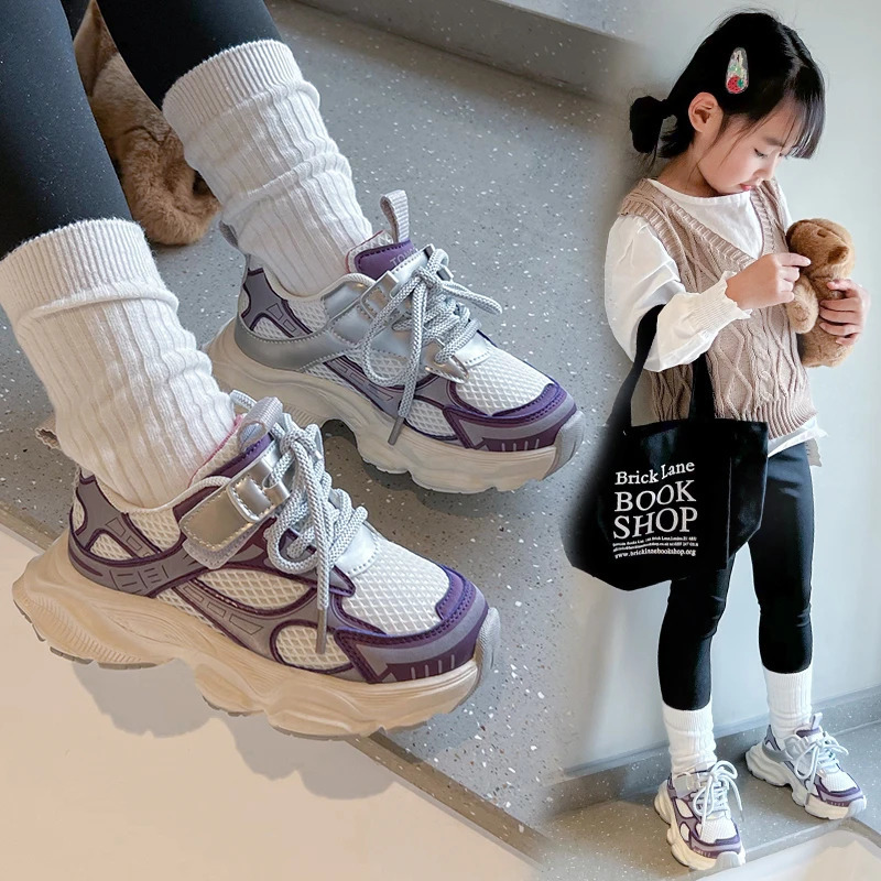 Boys shoes spring childrens sports shoes girls dad shoes baby shoes breathable mesh shoes 251017