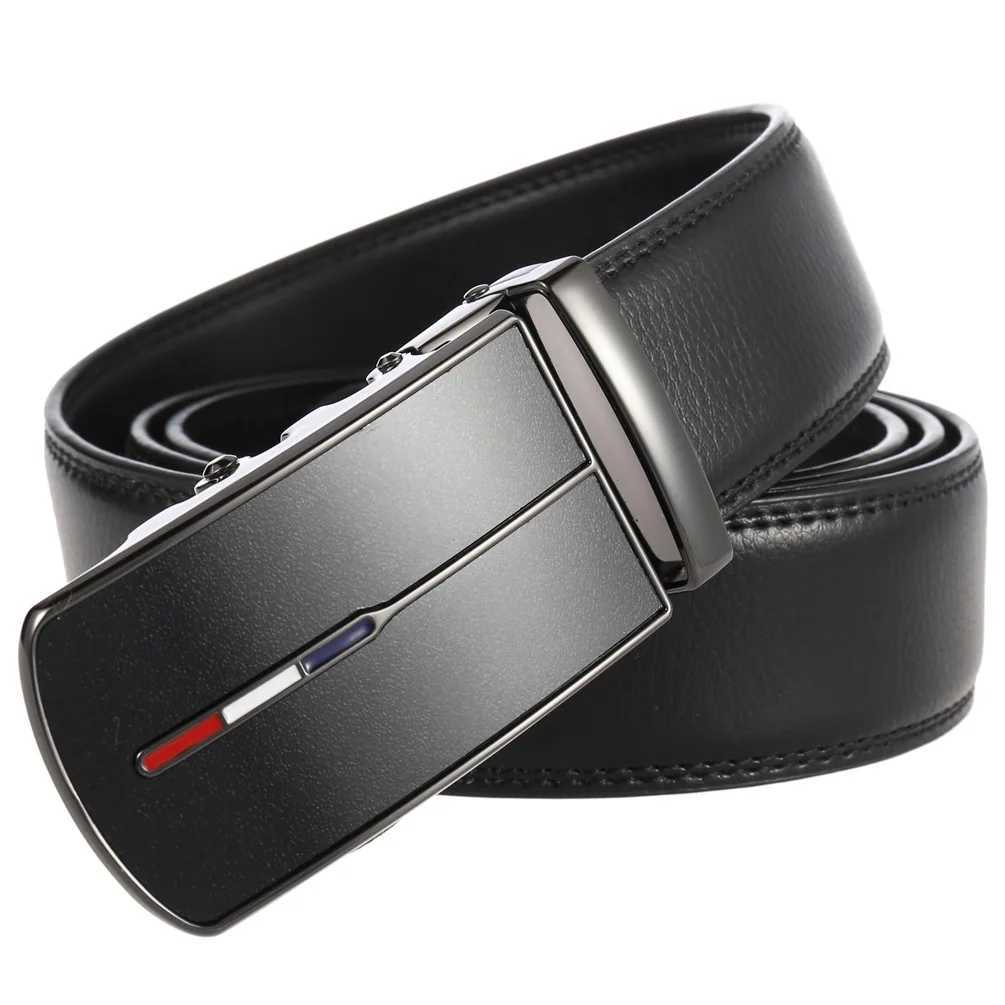 Cowskin Belt Men High Quality Leather Belts Strap Male Metal Automatic Buckle Belt for Men Formal Luxury Waistband Strap W251018