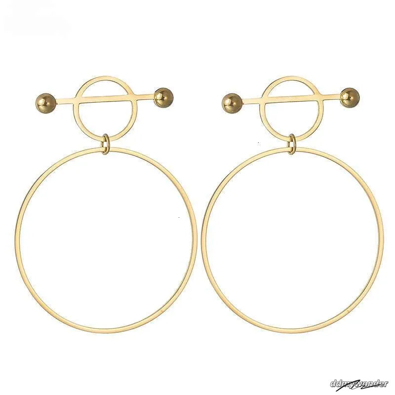 Gold-Plated Hoop Earrings: Stainless Steel Fashion Jewelry For Women - Circle Design Ddmywonder