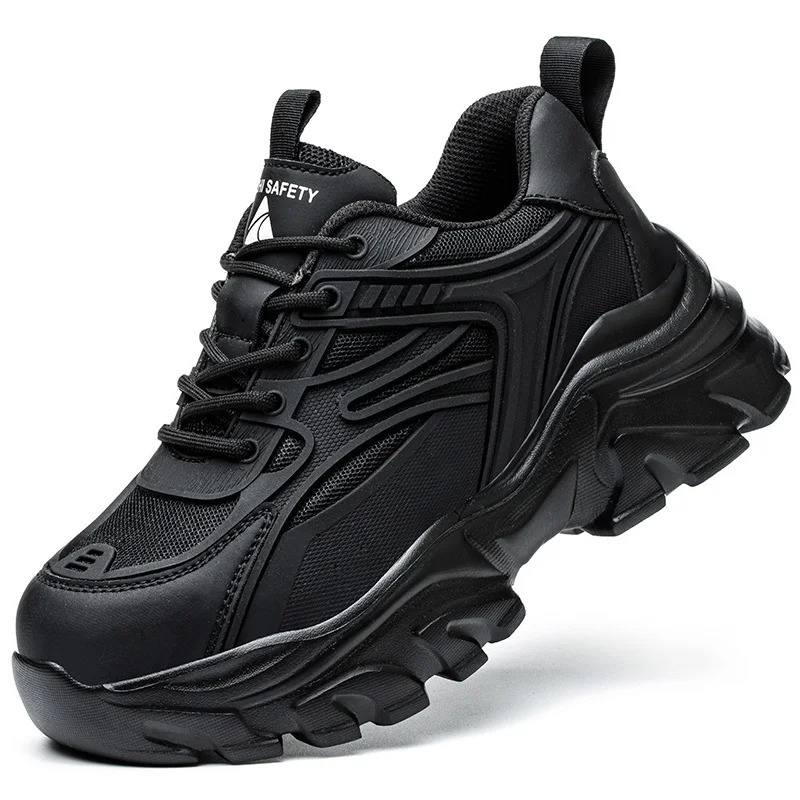 Women Safety Shoes For Work Safety Boots Breathable Steel Toe Puncture Proof Sport Work Sneakers Construction Tactical Boots 251011