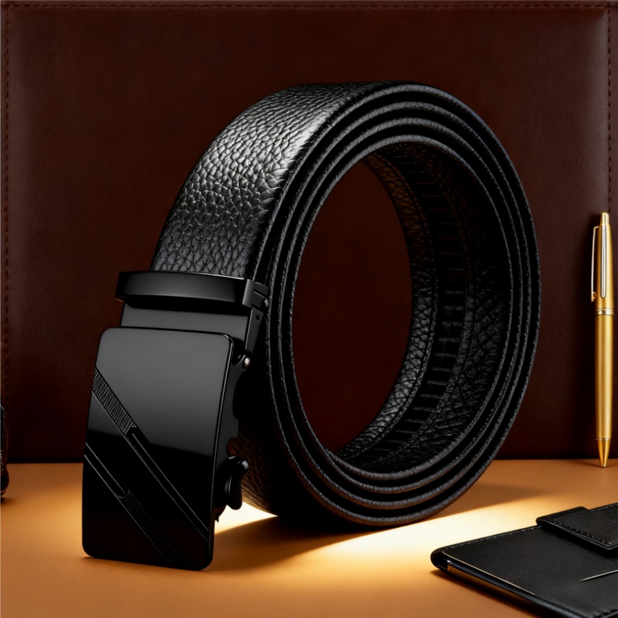 Chic Unisex Elegant Leather Straps With Smart Fastening System: A Versatile Grooming Item Suitable As An Impressive Father's Day Offering