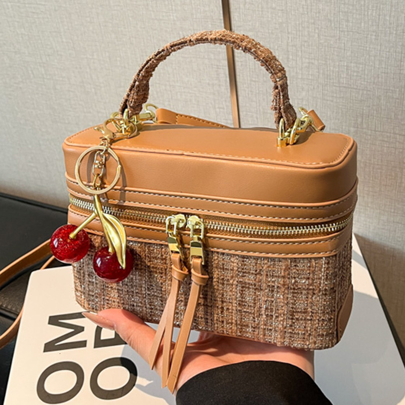 Luxury Brand Designer Bag Style Handbag For Women 2025 New Korean Version Elegant Box Bag High-End Feel Single Shoulder Crossbody Bag