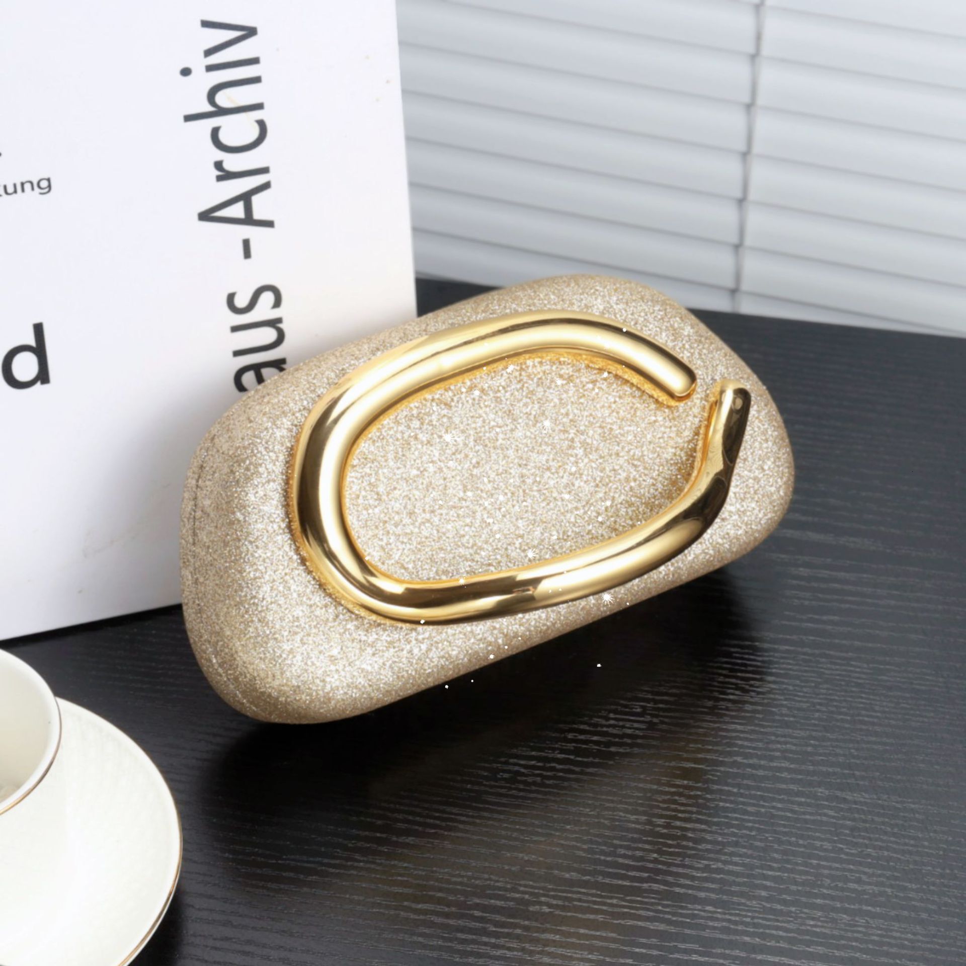 Luxury Brand Designer Bag Classic Simple Dress Metal Chain Letter Box Evening Bag Same Style Single Shoulder Crossbody Bag