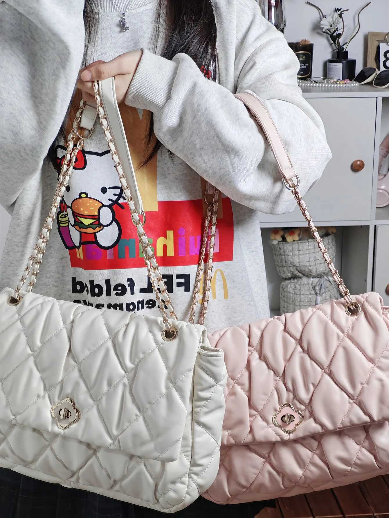 JIAERDI Sweet Cute Pink Shoulder Bags Purse Women High Street Leather Y2k Underarm Bag Female Large Capacity Handbag Aesthetic Z251018