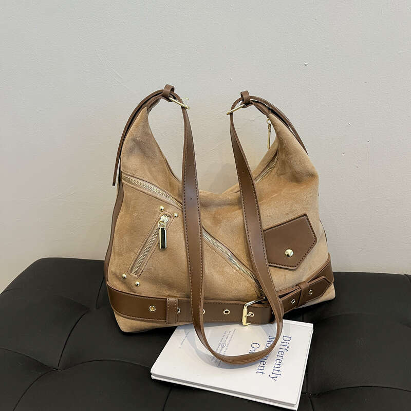 Casual Designer Bags Commuting Large Capacity Suede for Women 2025 New Autumn Winter Versatile Crossbody Single Shoulder Tote Bag
