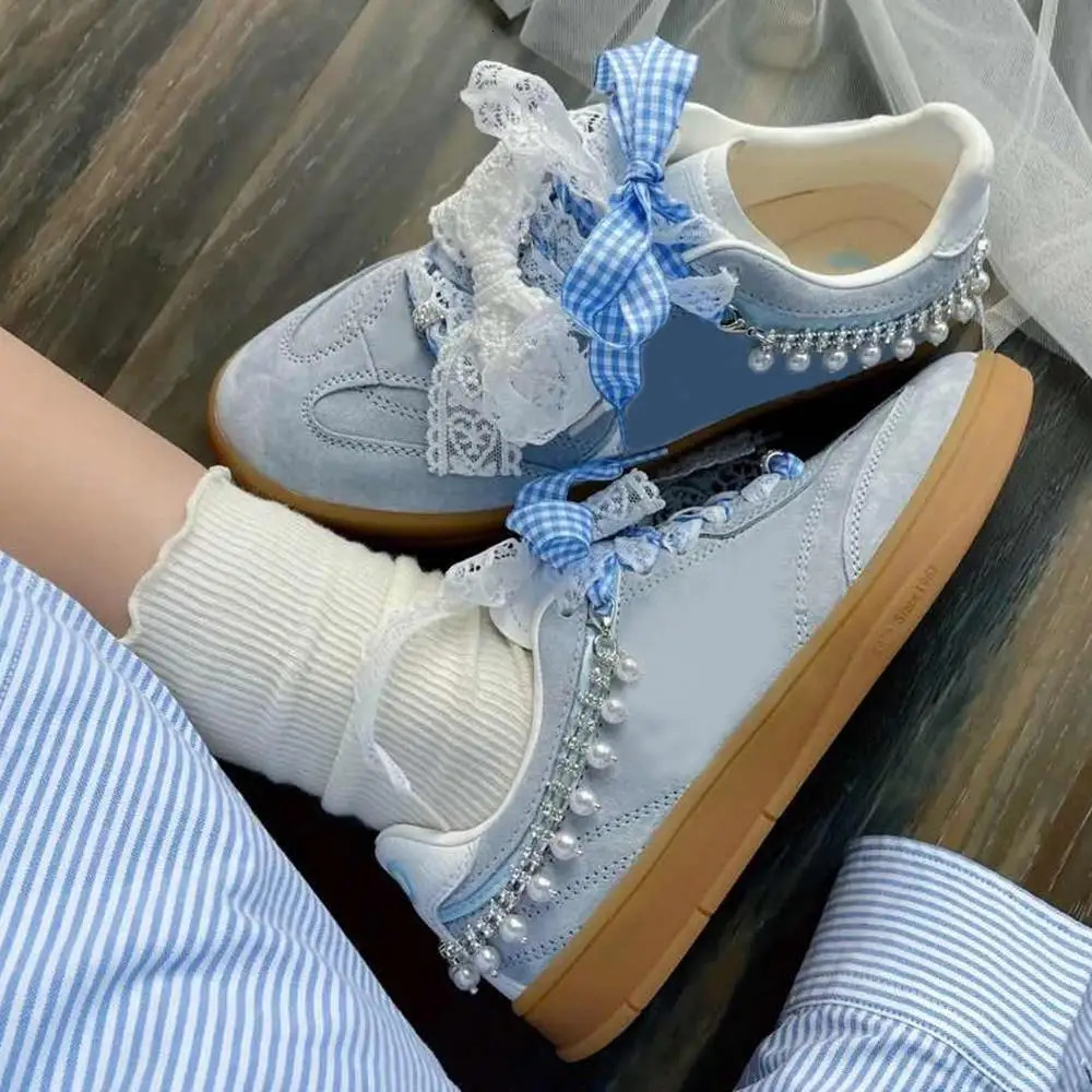 DIY DE Traning Shoes Laces Trendy Colorful Sneakers Shoes Laces Lattice Shoelaces Fashion Casual Combine Shoes Decoration 251013