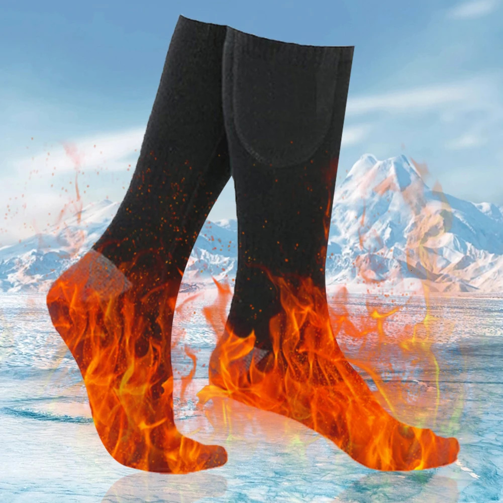 Electric Heated Socks 3 Level Temperature Winter Warm Thermal Socks Fast Heating Foot Warmers Washable for Outdoor Skiing Hiking 251010