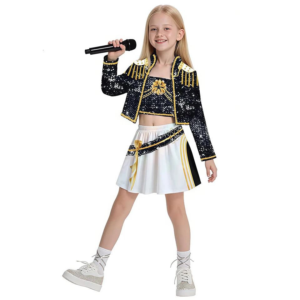 Sall KPop Demon Hunter Cosplay Girls Clothing Sets Festival Children Fantasy Pop Singer Masquerade Performance Costumes 251017