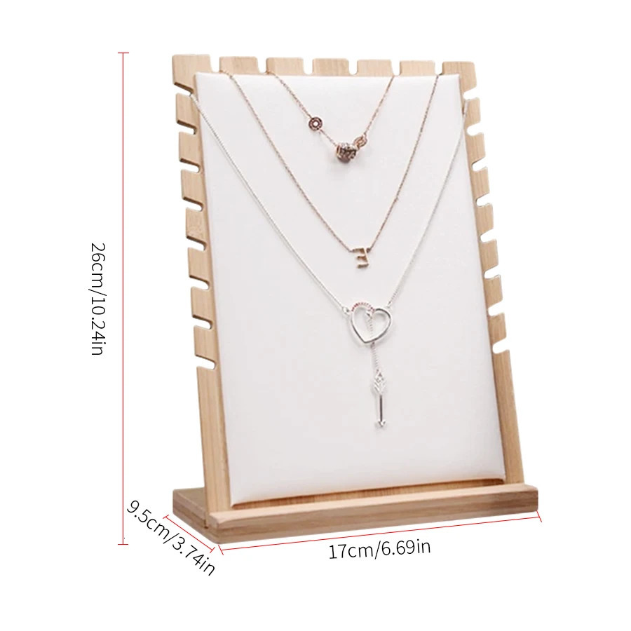Creative Solid Wooden Necklace Frame Fashion Jewelry Display Frame Pendant Support Jewelry Display Props 251016
