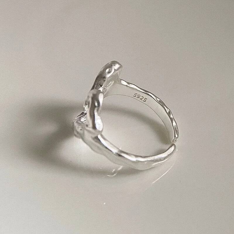 Wedding ring 925 Sterling Silver Rings for Women Men Couple Minimalist Handmade Simple Heart Ring Party Jewelry Gift free shipping