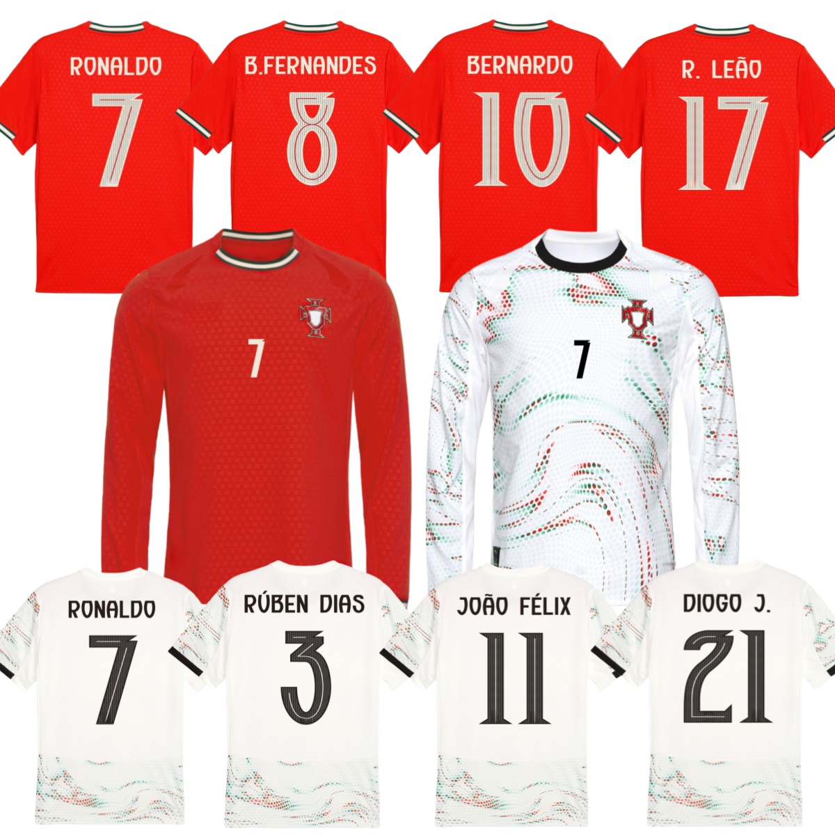 2025/26 Home Away Short Sleeve Jersey with B.FERNANDES Rafael Leao Soccer Jerseys