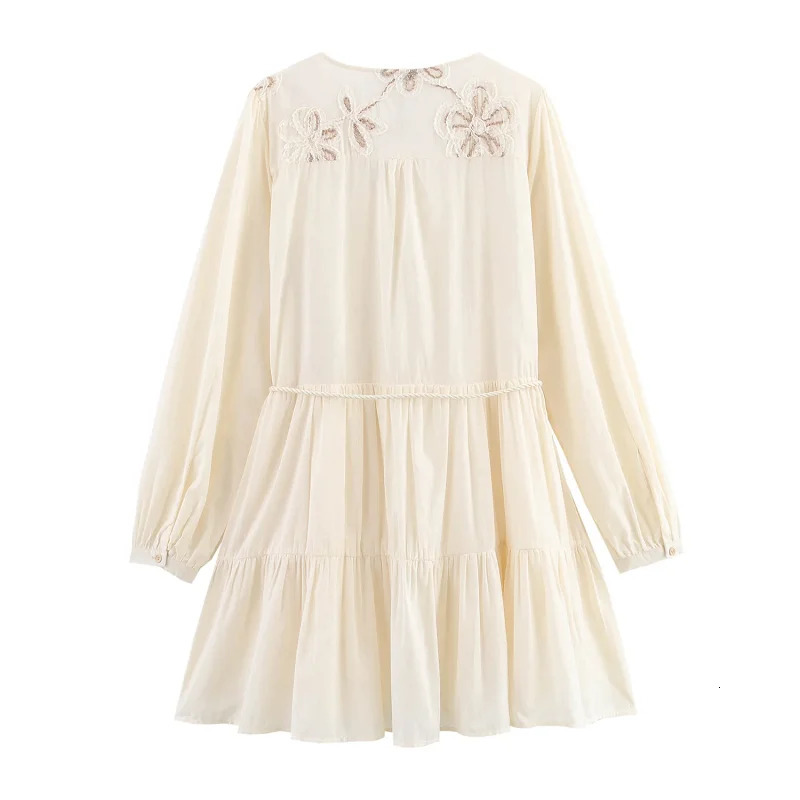 HXAO Womens Elegant Party Dresses Spring Long Sleeve Short Dresses Fashion Casual Y2k Floral Mini Dresses Vestidos 251018 - view 4
