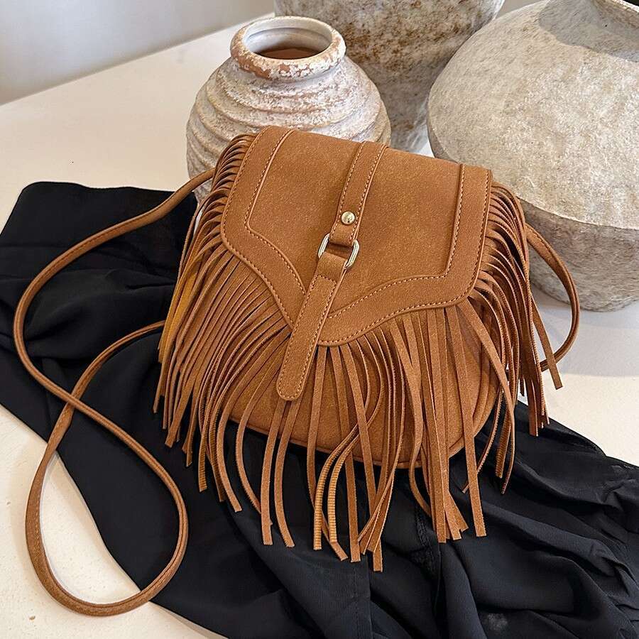 Designer Bag Luxury Bag New Niche Design Shoulder Bag Tassel Bohemian Style Crossbody Fashion Matte Shoulder