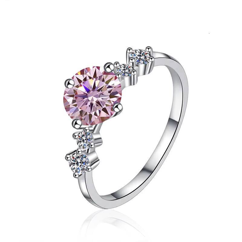 Fine Jewelry Fashion New Hot Premium 925 Sterling Silver Ladies 1CT Diamond Moissanite Ring of Wedding Engagement
