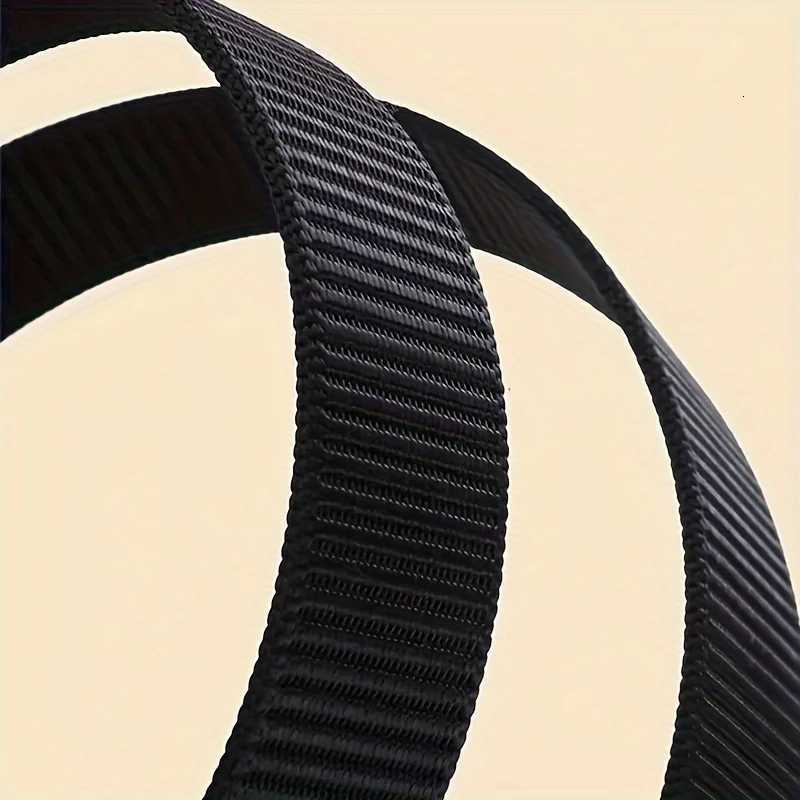 1pc Mens Automatic Buckle Belt Sporty Black Canvas Belt with Embossed Outdoor Gym Training Durable Adjustable Waistband W251018