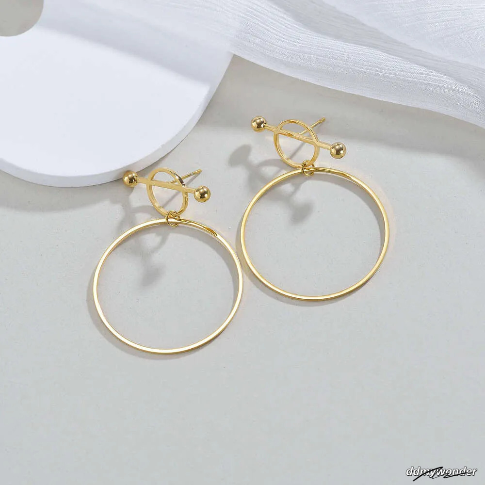 Gold-Plated Hoop Earrings: Stainless Steel Fashion Jewelry For Women - Circle Design Ddmywonder