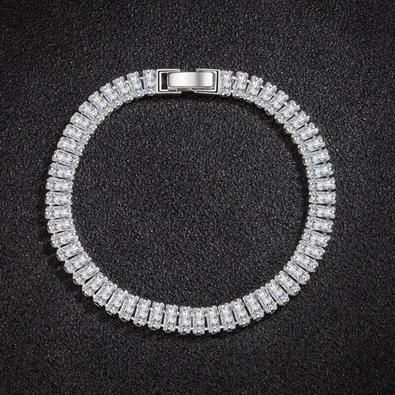 925 Sterling Silver designer Bracelet Elegant Zircon Crystal Fine Jewelry For Women Girl Engagemen Bracelet Valentine's Day gift