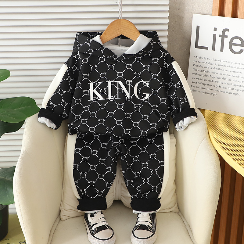 winter warm Designer Kids Clothing 2025 New Kids 2-Piece Set, Boys Girls Korean Style Fashion Long Sleeve Tracksuit, Casual Infant Outfit Free Shippin