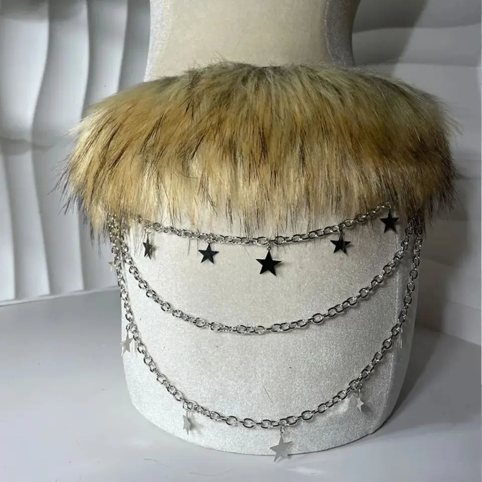 Vintage Trendy Faux Fur Belts Y2K Women Fashion Plush Waist Chain Punk Jeans Belt for Club Party 251016