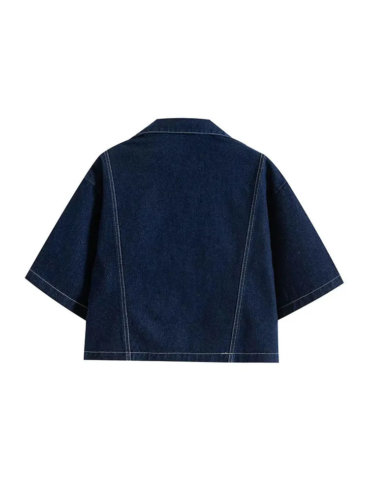 Nlzgmsj Summer Womens Casual Sets Fashion Mini Skirt Shorts Sets Denim Short Shirt Top Sets For Women Street Women Outfit 251014