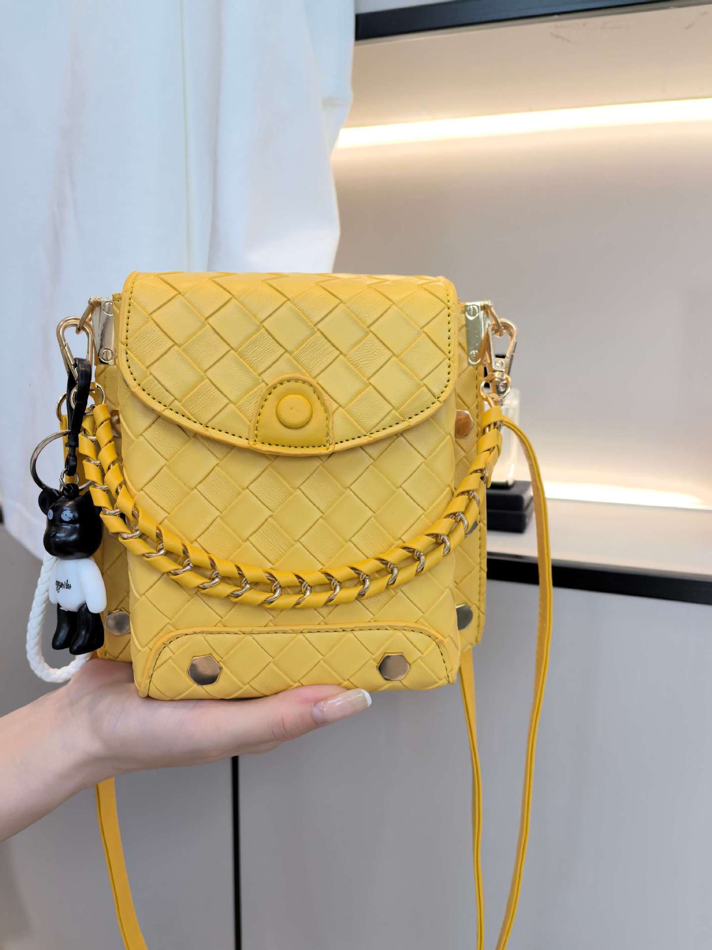Luxury Brand Designer Bag 2025 New Woven Phone Bag For Women, Trendy Versatile Handbag, Shoulder Bag, Crossbody Bag