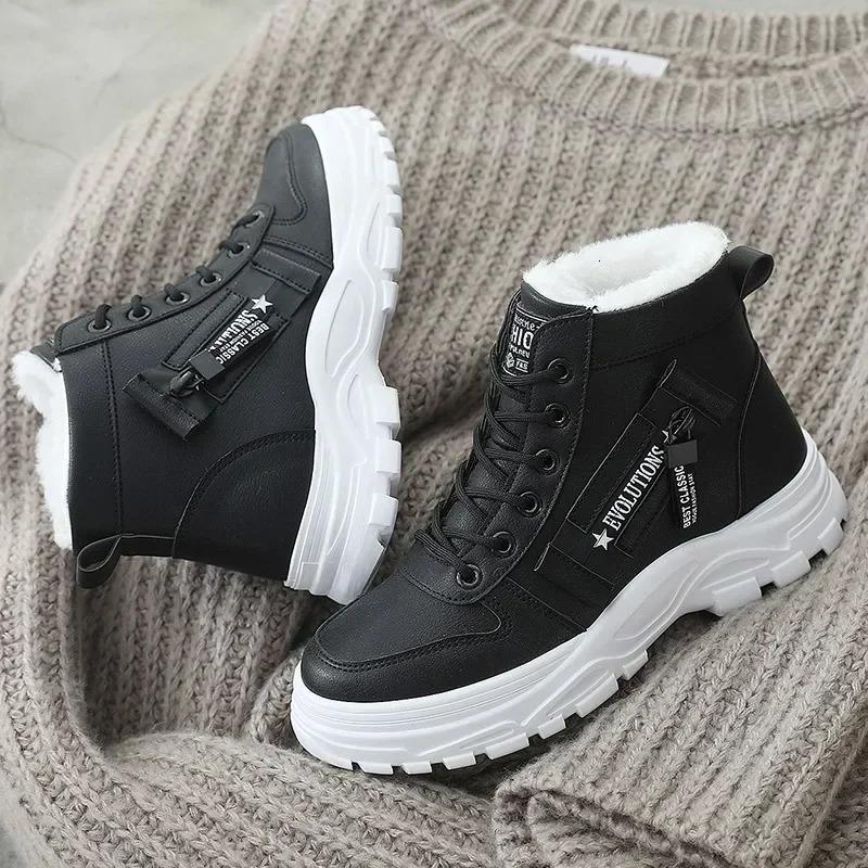 Winter Snow Boots for Women Casual Hightop Shoes Warm Womens Sneakers Platform Ankle Boots Plus Size 45 Zapatillas De Mujer 251014