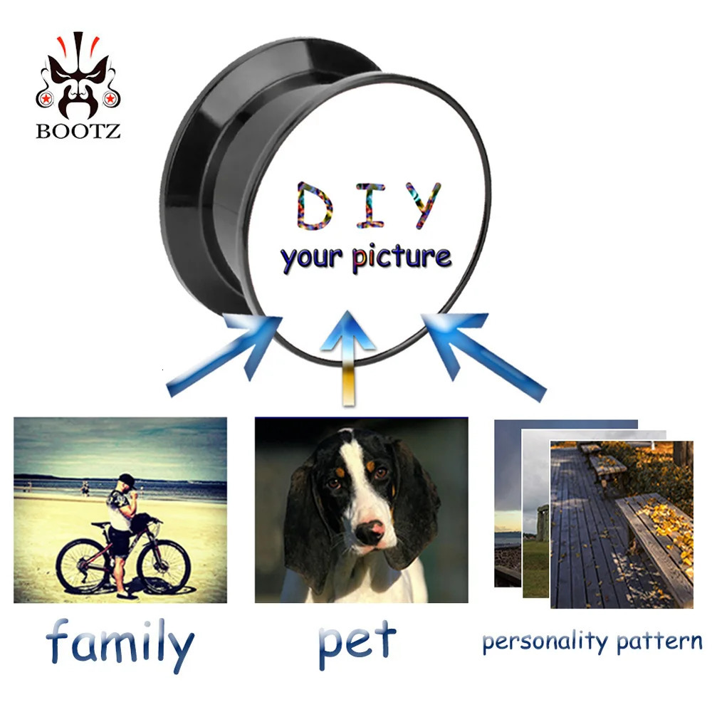 KUBOOZ Acrylic Custom Ear Plugs Tunnels Piercing Body Jewelry Gauges Expander Sell By Pair 630mm Fashion Earrings For Gift 251008