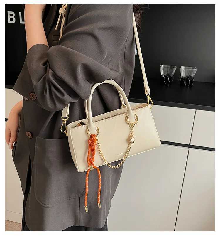 Luxury Designer Chain PU Leather Womens Handbag Retro Crossbody Bag Rectangle Tote Z251018