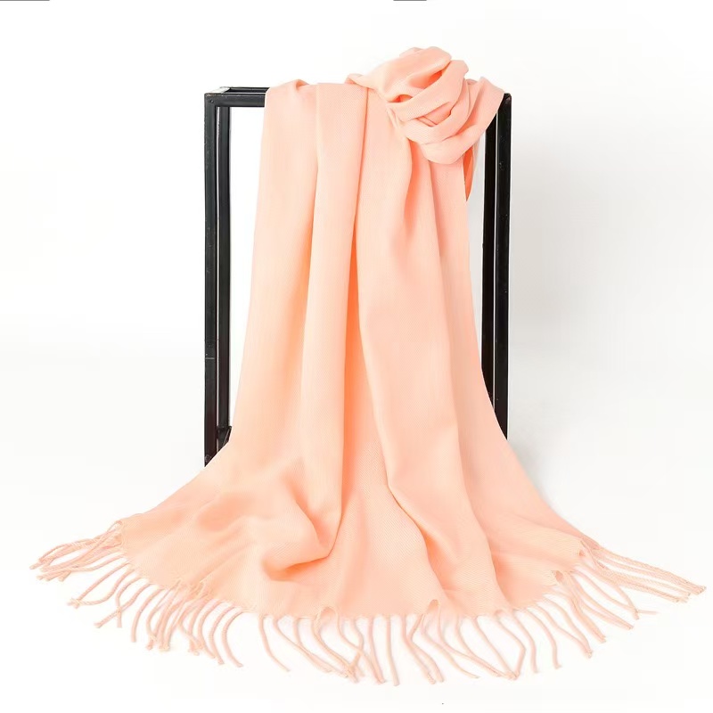 Y2086 cotton and linen Korean style solid color scarf women's summer shawl