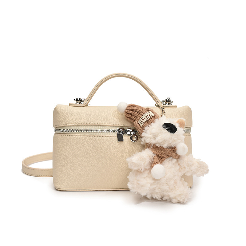 Luxury Brand Designer Bag 2025 Autumn Dopamine Fresh Korean Style Handheld Small Bag Fashionable Simple Lychee Pattern Crossbody Women's Bag