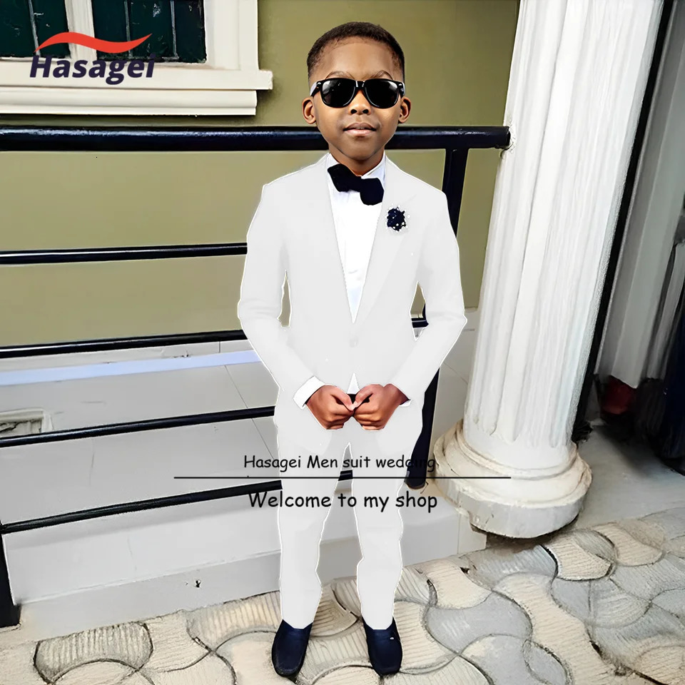 Royal Blue Boy Formal Suits Dinner Tuxedos Little Boy Groomsmen Kids Children for Wedding Party Prom Suit 2 Piece Set 251017