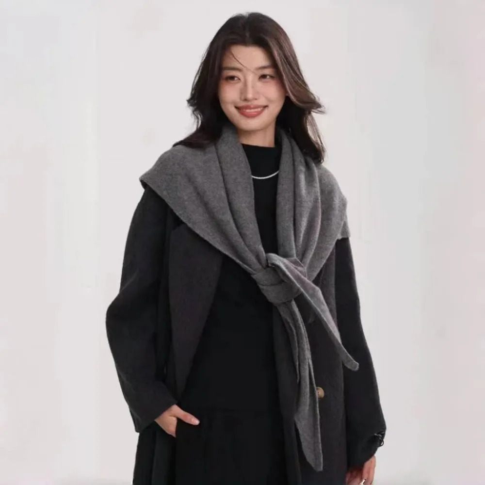 Large Triangle Scarves for Women Soft Wool Blended High Quality Scarf Autumn Winter Keep Warm Scarf 251016