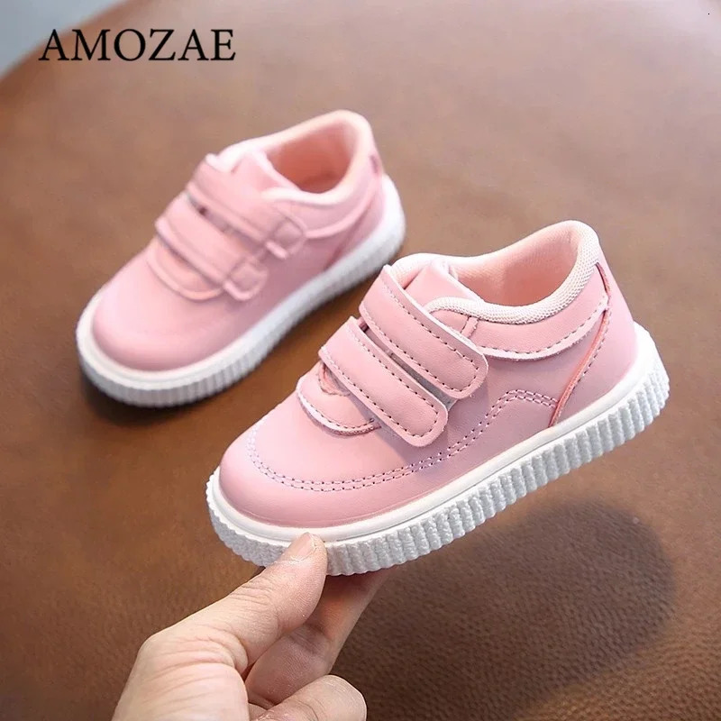 Baby Shoes Childrens Leather White Shoes For Girls Kids Sneakers Boys Sport Shoes Flexible Sole Trainers School Running Shoes 251017