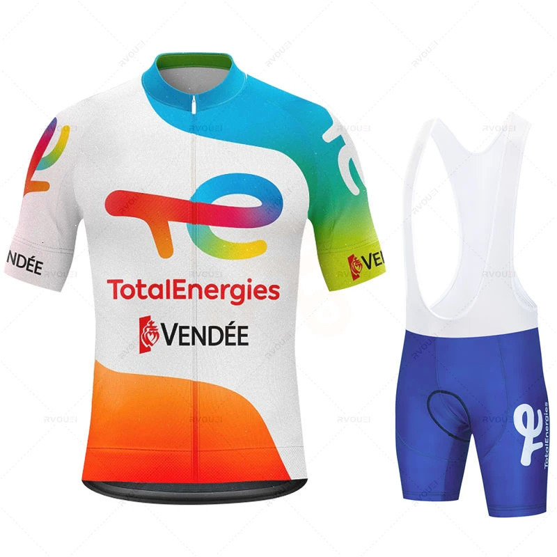 Total Energies Cycling Jersey Set Summer Short Sleeve Breathable Bicycle Mens Bike Clothing Maillot Ropa Ciclismo Uniform Suit 251011