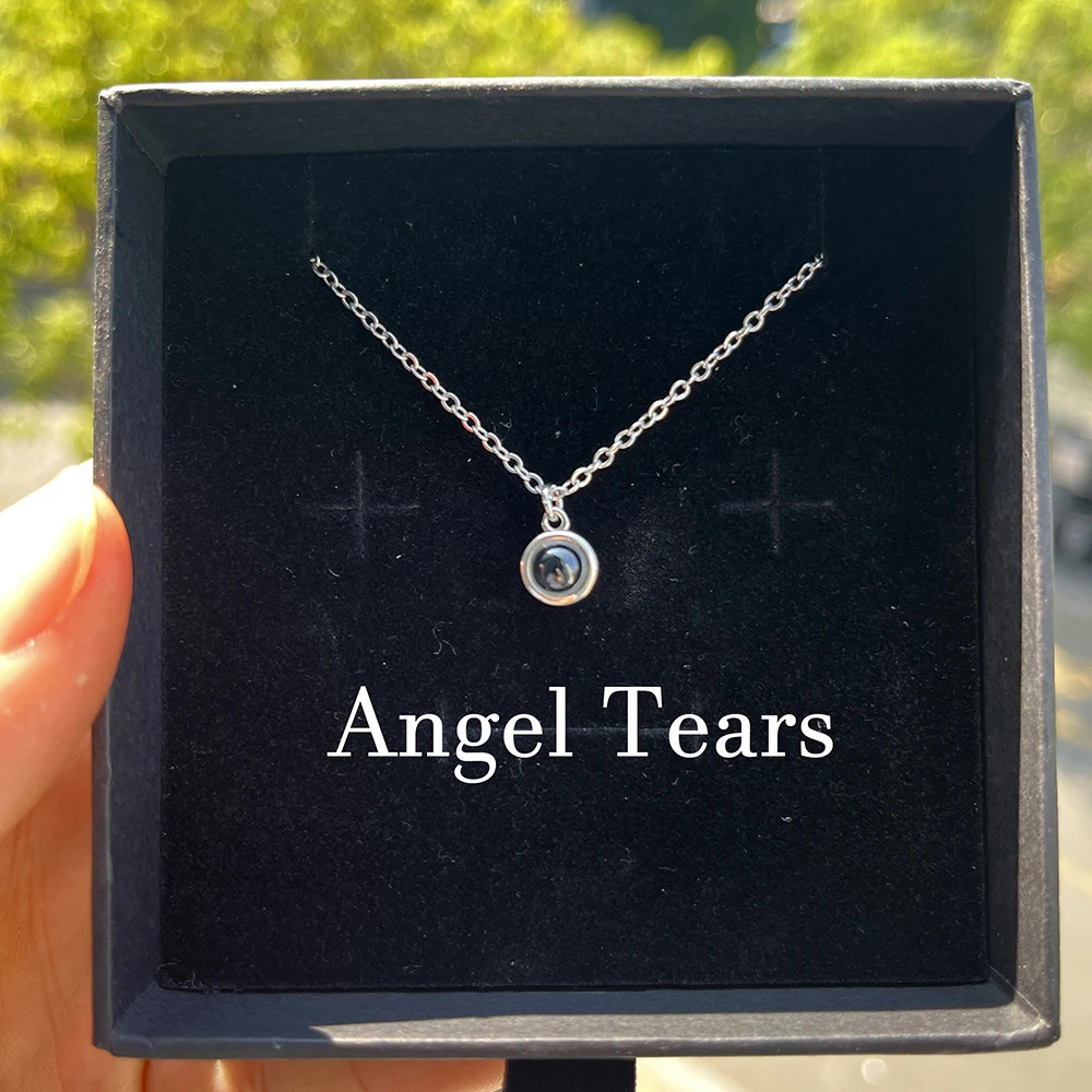 Custom Po Projection Necklace Stainless Steel Chain Heart Flower Start Pendant DIY Picture Inside Couple Family 251008