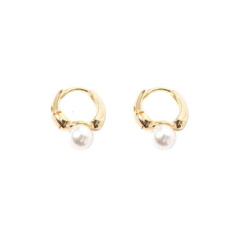 Earrings designer Pearl Hoop Round Wedding Party Ear Jewelry Earrings for Women free shipping Valentine's Day gift