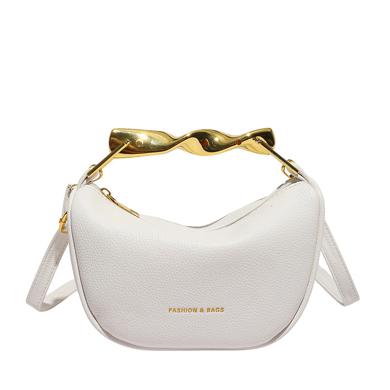 Luxury Brand Designer Bag 2025 New Fashion Women's Crossbody Bag Simple Casual Solid Color Shoulder Bag Niche Design Saddle Bag