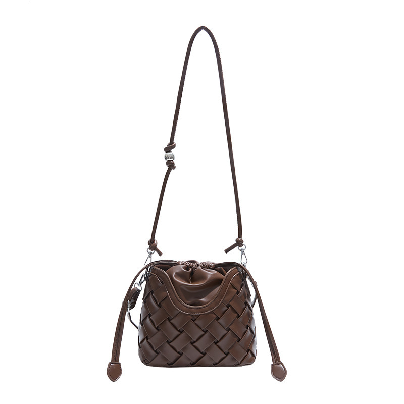 Luxury Brand Designer Bag High-End Luxury Woven Handbag For Women 2025 Summer Fashion Versatile Bucket Bag Casual Shoulder Crossbody Bag