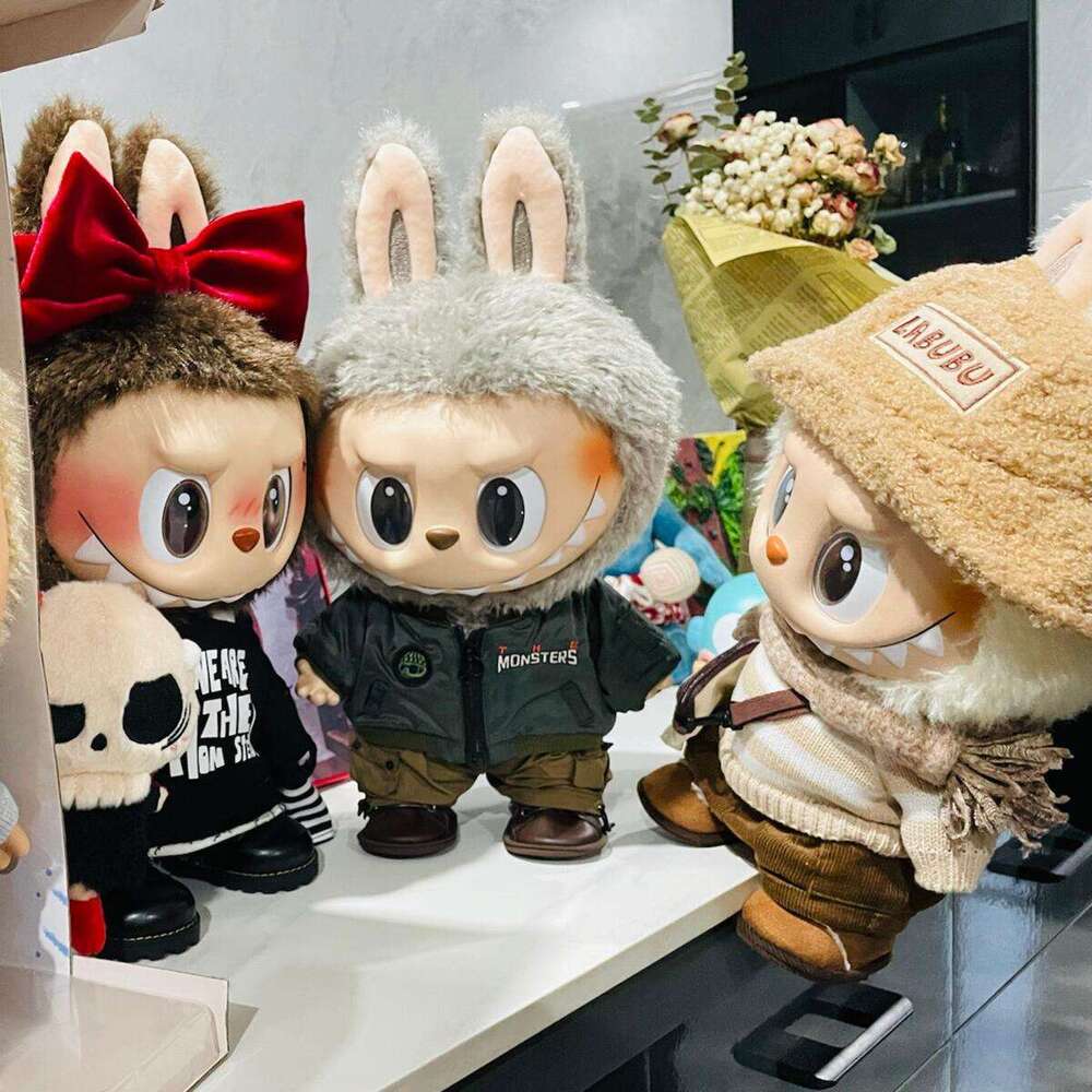 38Cm Big Labubu Vans Jump For Joy Vinyl Plush Doll Series Cute Fall In Wild Chess Adventure King
