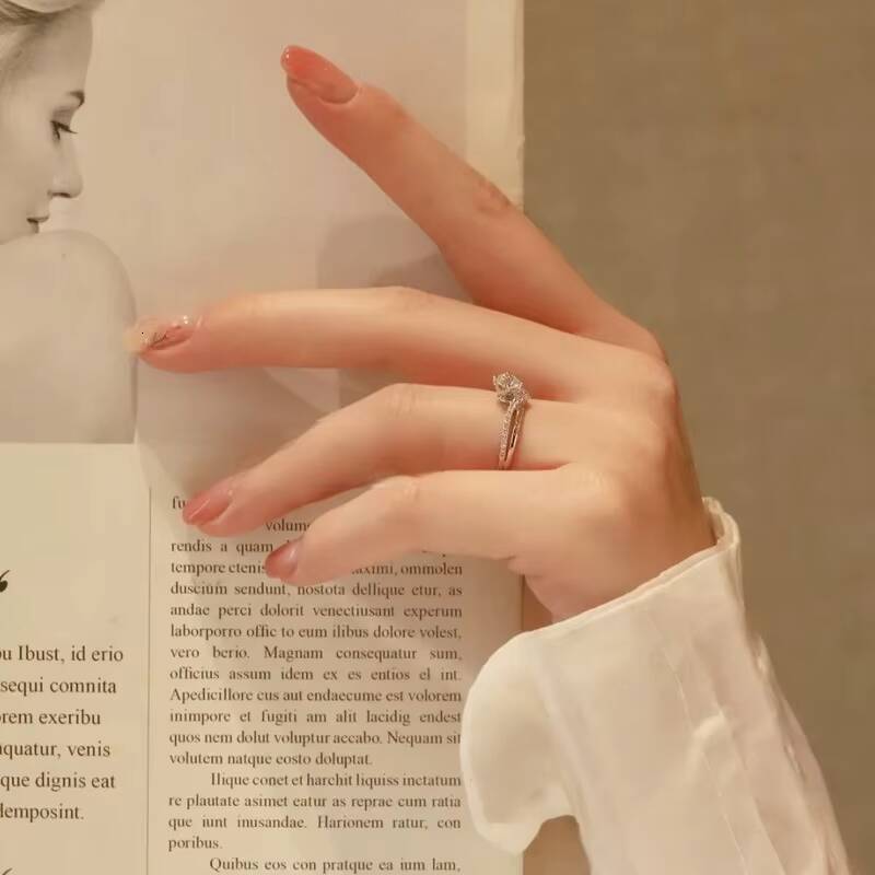 Eternity Ring 925 Sterling Silver Engagement Ring Gra Certificate Moissanite Rings for Women Eternity Engagement Fine Jewelry