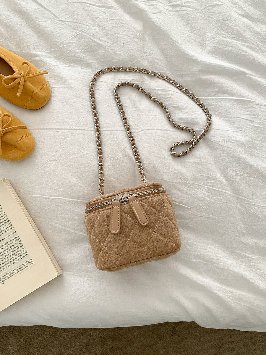 Luxury Brand Designer Bag Autumn Winter New Mini Shoulder Box Bag Fashion Lipstick Chain Bag Women's Crossbody Small Style Quilted Suede Bag