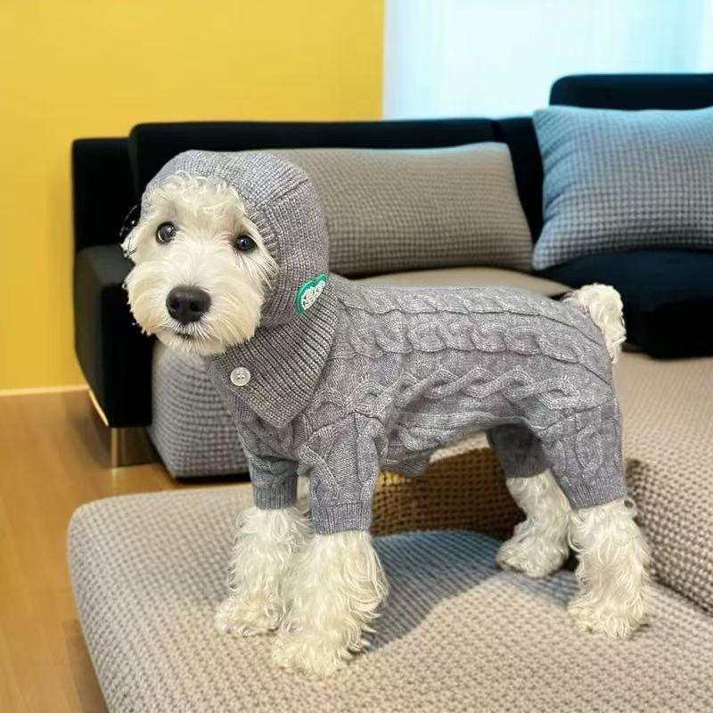 T1723 Puppy special wool clothes warm winter hat knitted wool hat Schnauzer Bichon Teddy small dog