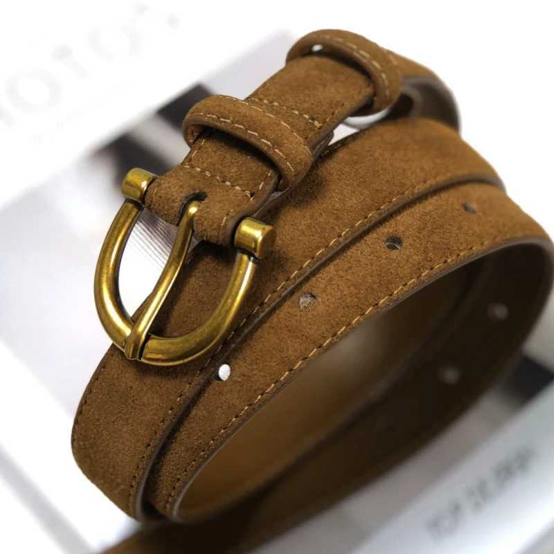 Gifts Luxury Design Suede Leather Belt Trendy Casual Business Waist Strap Versatile Pin Buckle Waistband W251018