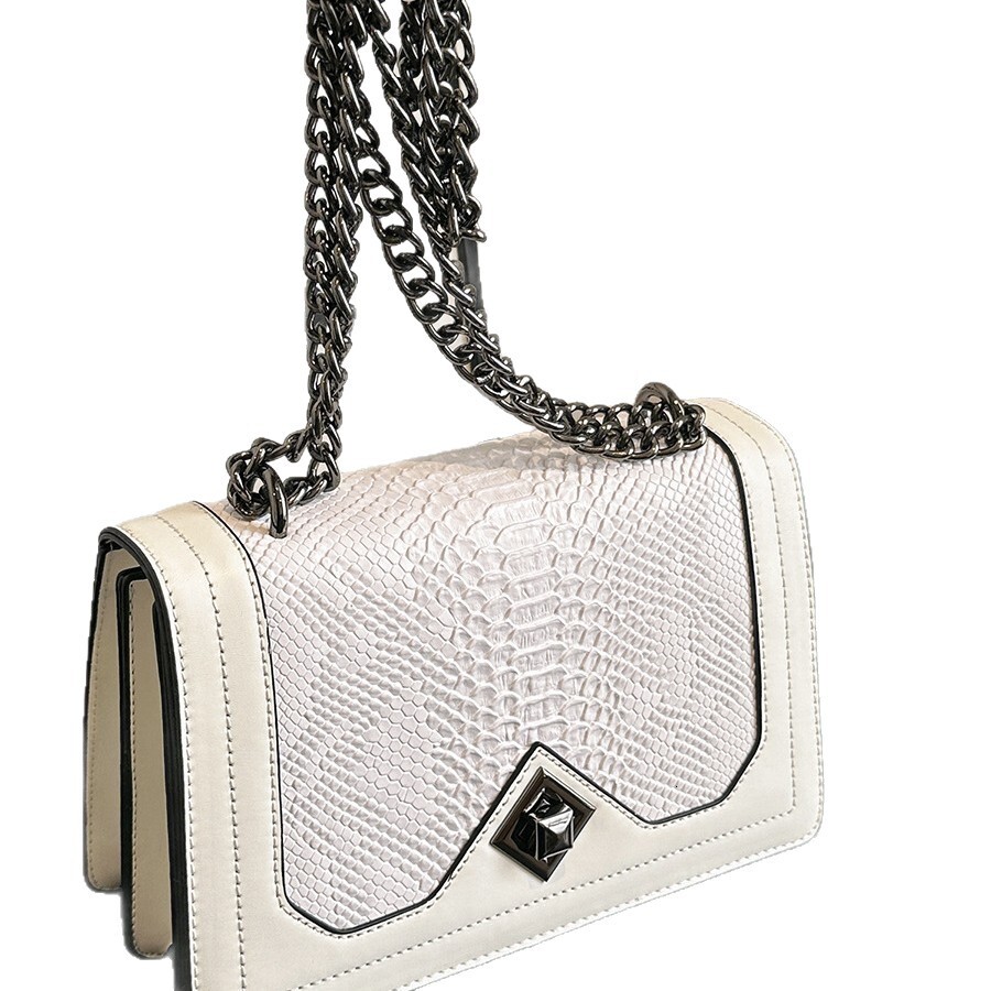 Luxury Brand Designer Bag Red Women's Bag 2025 New Simple Fashion Snake Skin Pattern Single Crossbody Shoulder Bag Small Square Bag