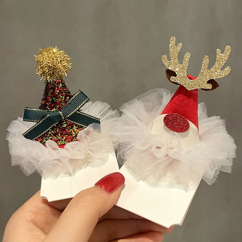 2026 Christmas Hair Clips Girls Gifts Deer Ear Headbands Xmas Hairpin Antlers Festive Party Headdresses Gifts Navidad Decor 251014