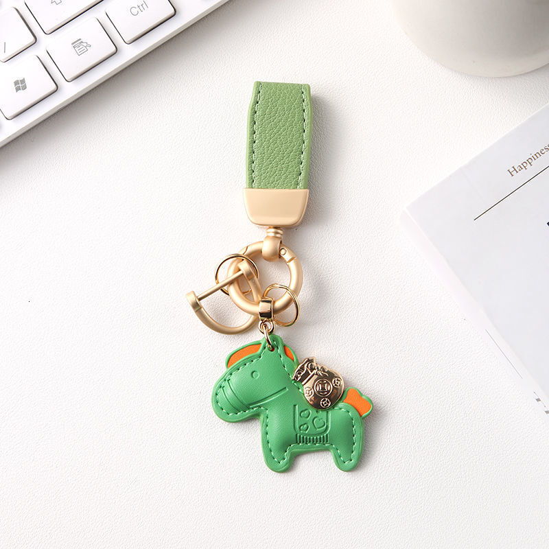 Instant Wealth Creative Personality Leather Pendant Exquisite Unisex Couple Bag Car Keychain