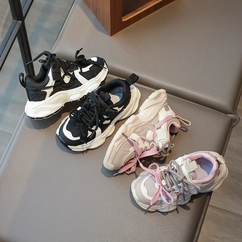 Kids Sneakers for Girls Fashion Sports Shoes for Toddlers Breathable Nonslip Children School Running Shoes for Boys Versatile 251017