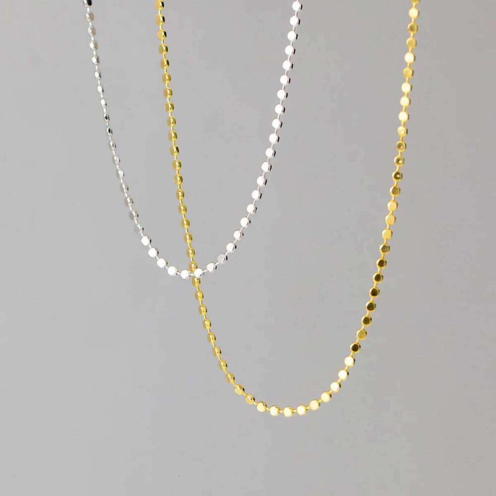 S Sterling Sier Simple Temperament Net Red All-Match Necklace Female Gold Retro Short Clavicle Chain Wholesale