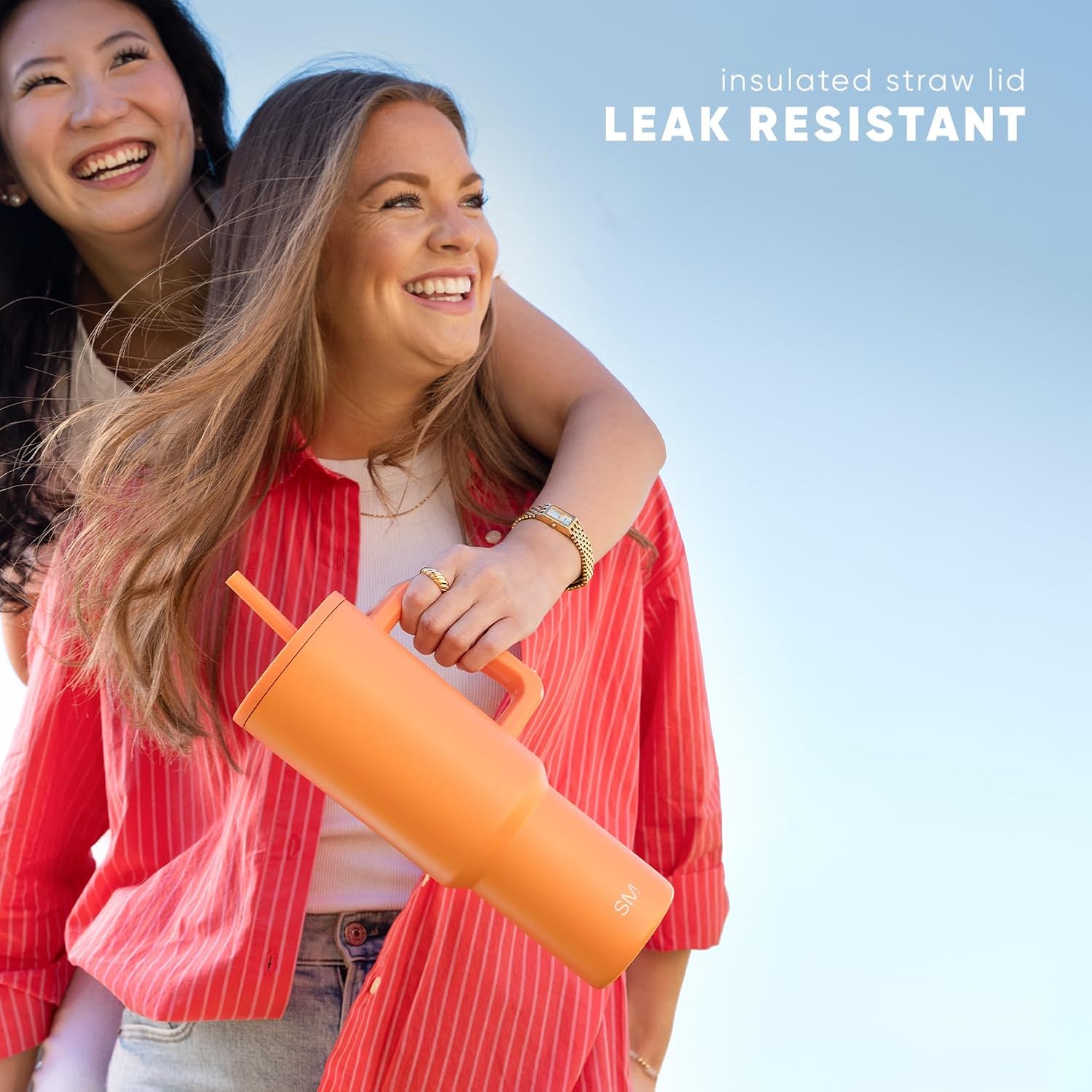 4o oz large capacity portable car cup stainless steel thermos cup with straw handle travel sports water bottle vacuum flask