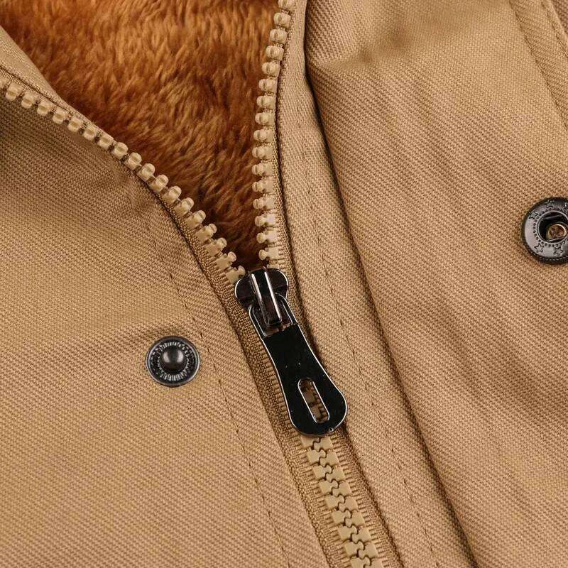 Thickened Fleece Hooded Casual Jacket For Men Winter Warm Long Style Coat Comfortable Loose Fit Chinese Brand Outerwear